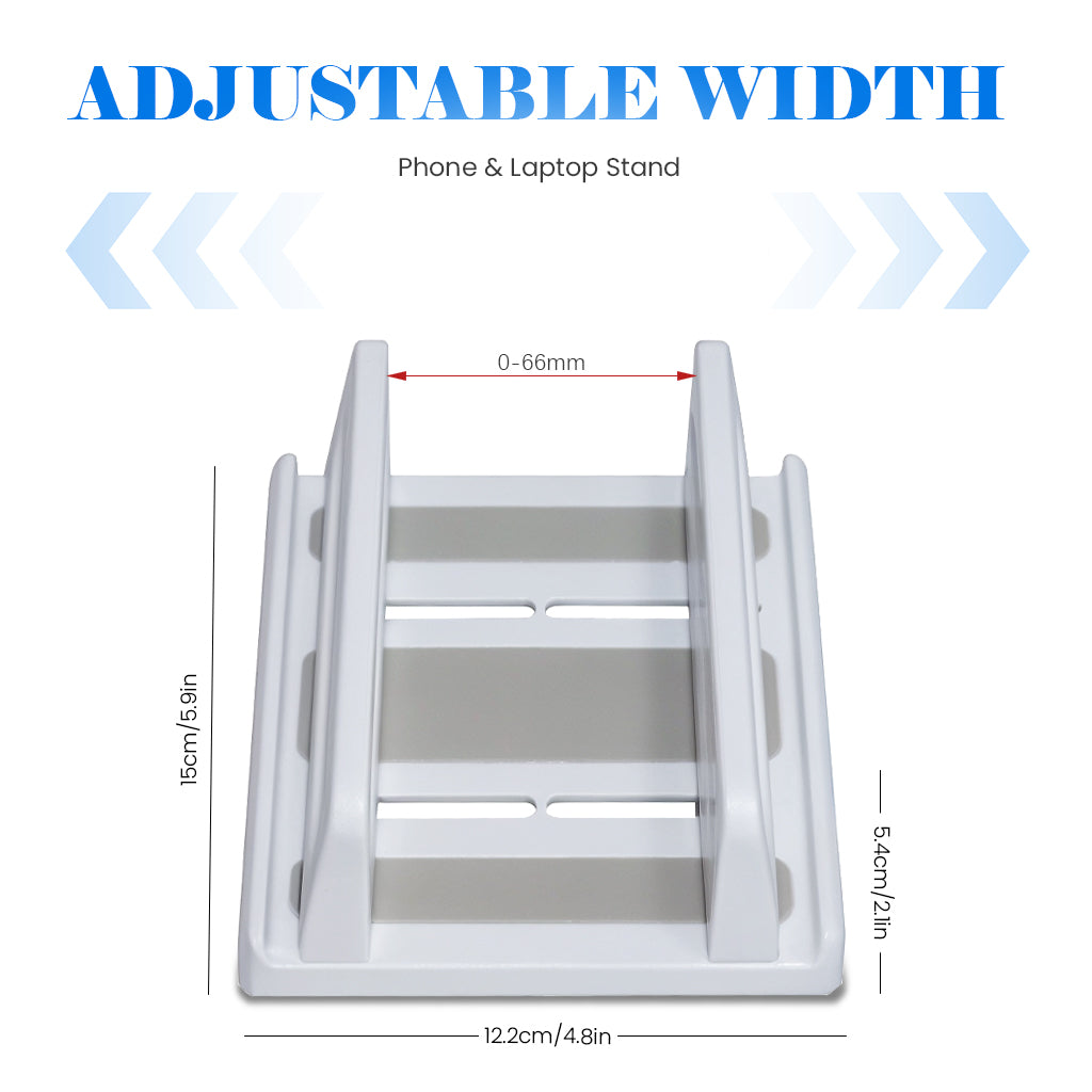 ZORBES Desk Laptop Stand 3-16'' Mobile Device Organizer Rack Adjustable Spacing Phone/Tablet/Laptop Stand Anti Slip Base Design Rugged ABS Desk Mobile Device Organzier for Home, Kitchen, Office ZORBES Desk Laptop Stand 3-16'' Mobile Device Organizer Rack Adjustable Spacing Phone/Tablet/Laptop Stand Anti Slip Base Design Rugged ABS Desk Mobile Device Organzier for Home, Kitchen, Office